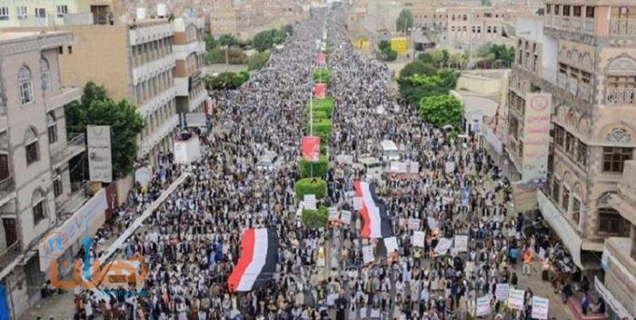 راهپیمایی گسترده یمنی ها در محکومیت جنایات ائتلاف سعودی در صعده و الحدیده