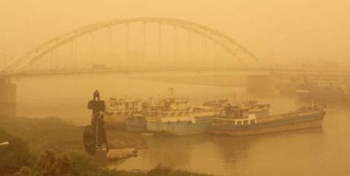 استمرار توده سنگین گردوغبار بر آسمان خوزستان / غلظت ریزگردها در شوشتر ۱۸ برابر حد مجاز