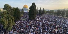 حال و هوای عید فطر در فلسطین؛ مسجدالاقصی میزبان ۲۰۰ هزار نمازگزار